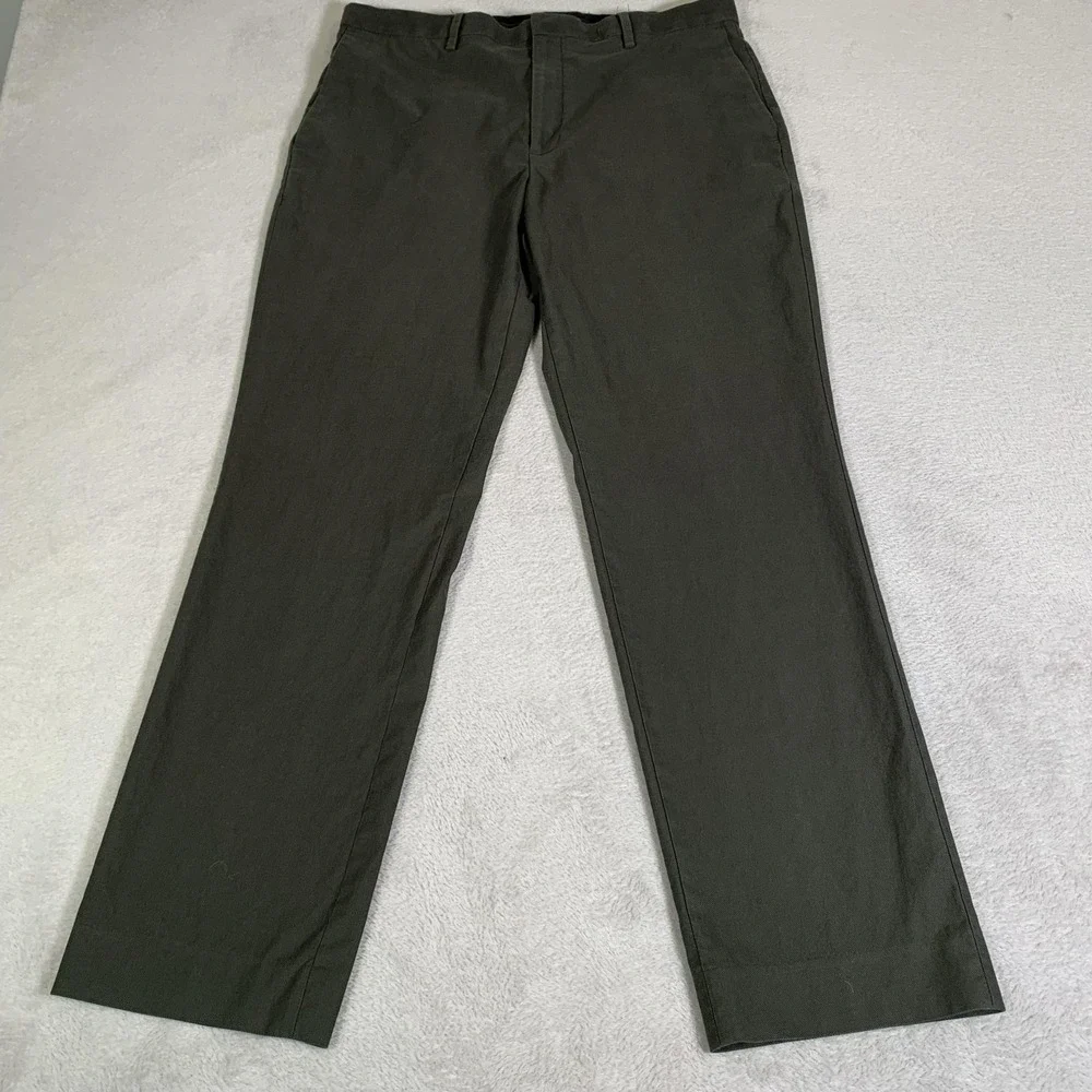 Banana Republic‎ Pants Mens 34x32 Green Chino Slim Fit Straight Stretch Casual